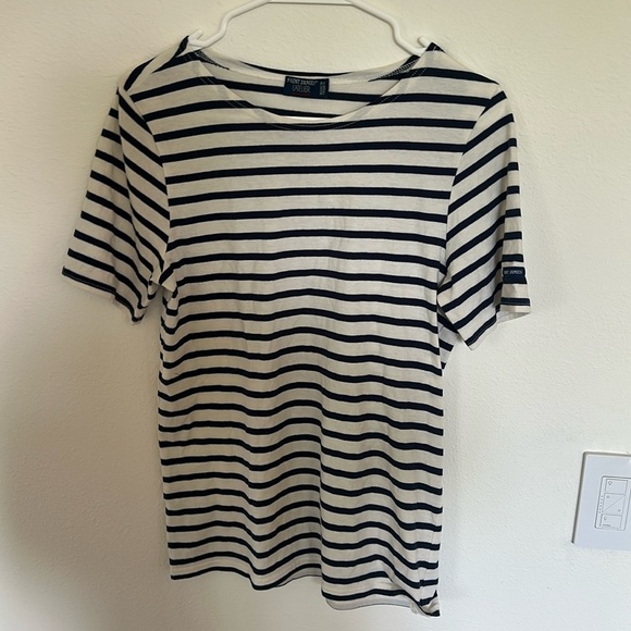 EUC Saint James Breton Stripe Short Sleeve Shirt – French Nautical Classic Small - Picture 1 of 6